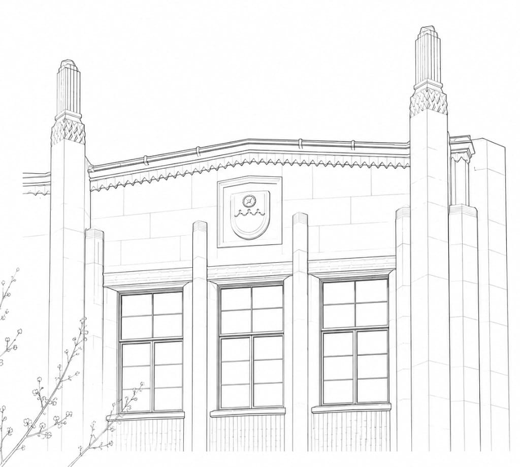 Architectural facade background